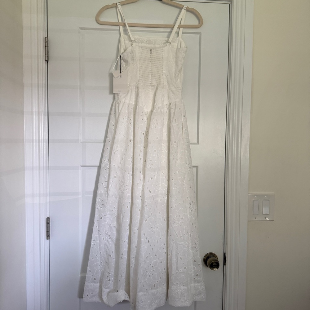 Reformation Elegant White Midi Dress - Picture 6 of 7